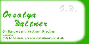 orsolya waltner business card